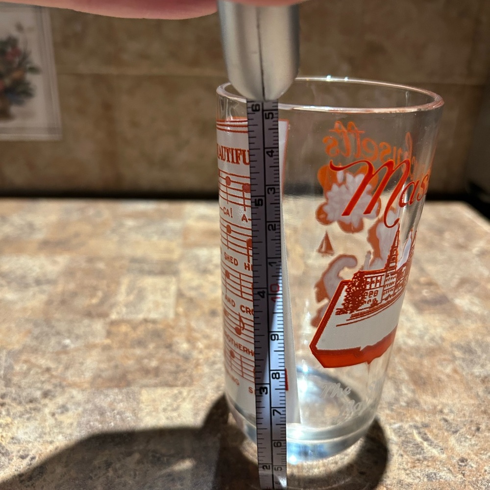Massachusetts Souvenir 5” Tall Glass - Picture 5 of 5